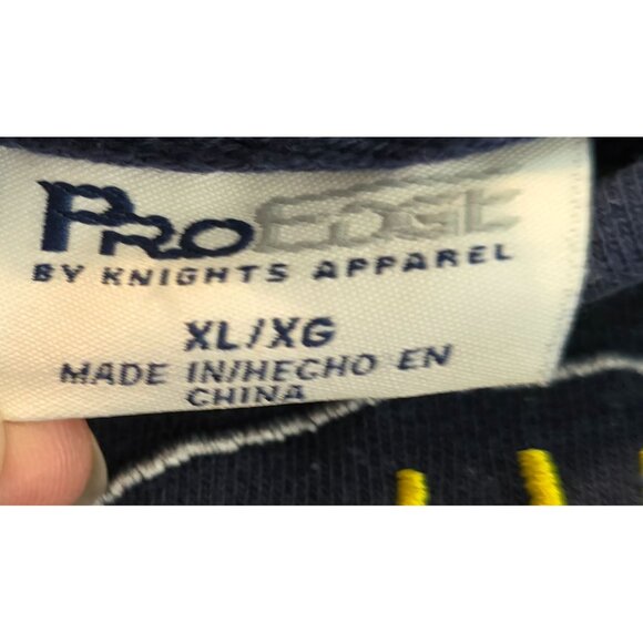 Vintage Michigan Wolverines Hoodie XL Pro  blue and gold distressed see descript - Picture 5 of 9